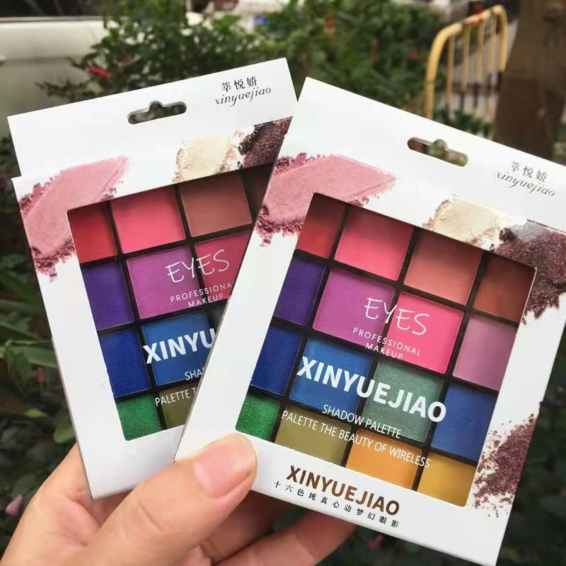 Stage Makeup Eye Shadow 16 Color Eye Shadow Plate Festival Activity Performance Children's Performance Cosmetics Eye Shadow Plate Genuine