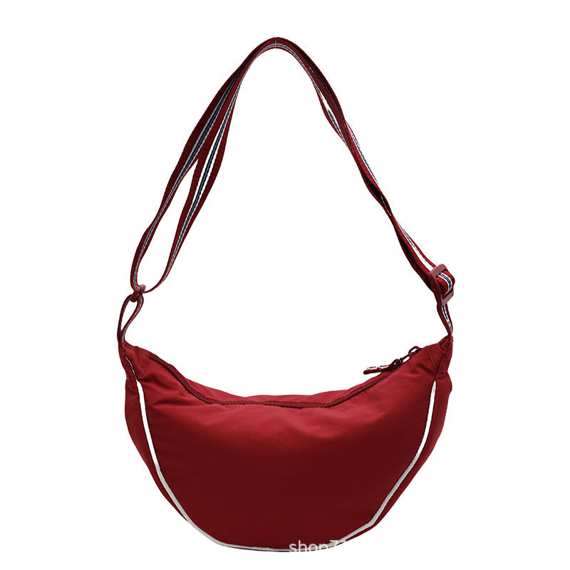 Simple High-grade Texture Canvas Bag Women's 2025 New Niche Design Crossbody Bag Casual Commuter Dumpling Bag