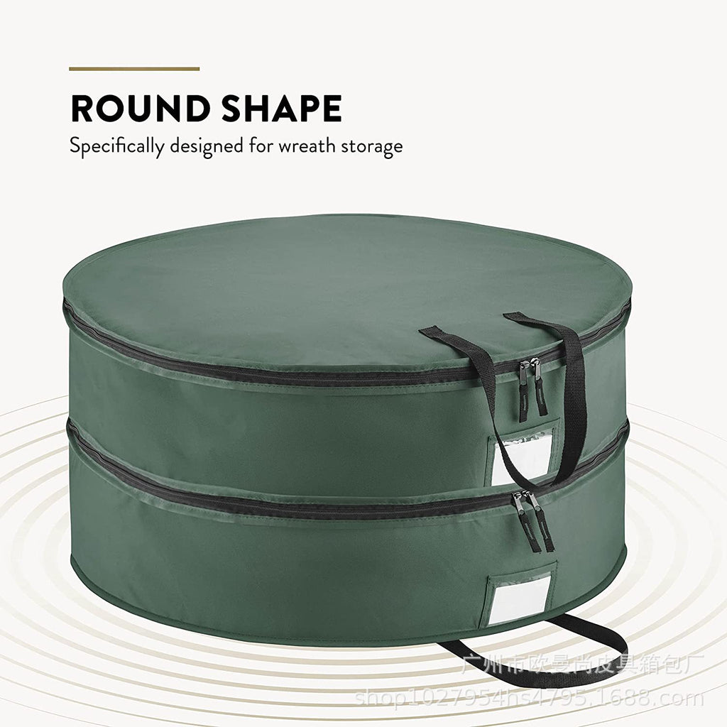 Foreign Trade Direct Supply Double Premium Christmas Wreath Storage Bag Compartment Organizer Christmas Wreath Jewelry Storage Bag
