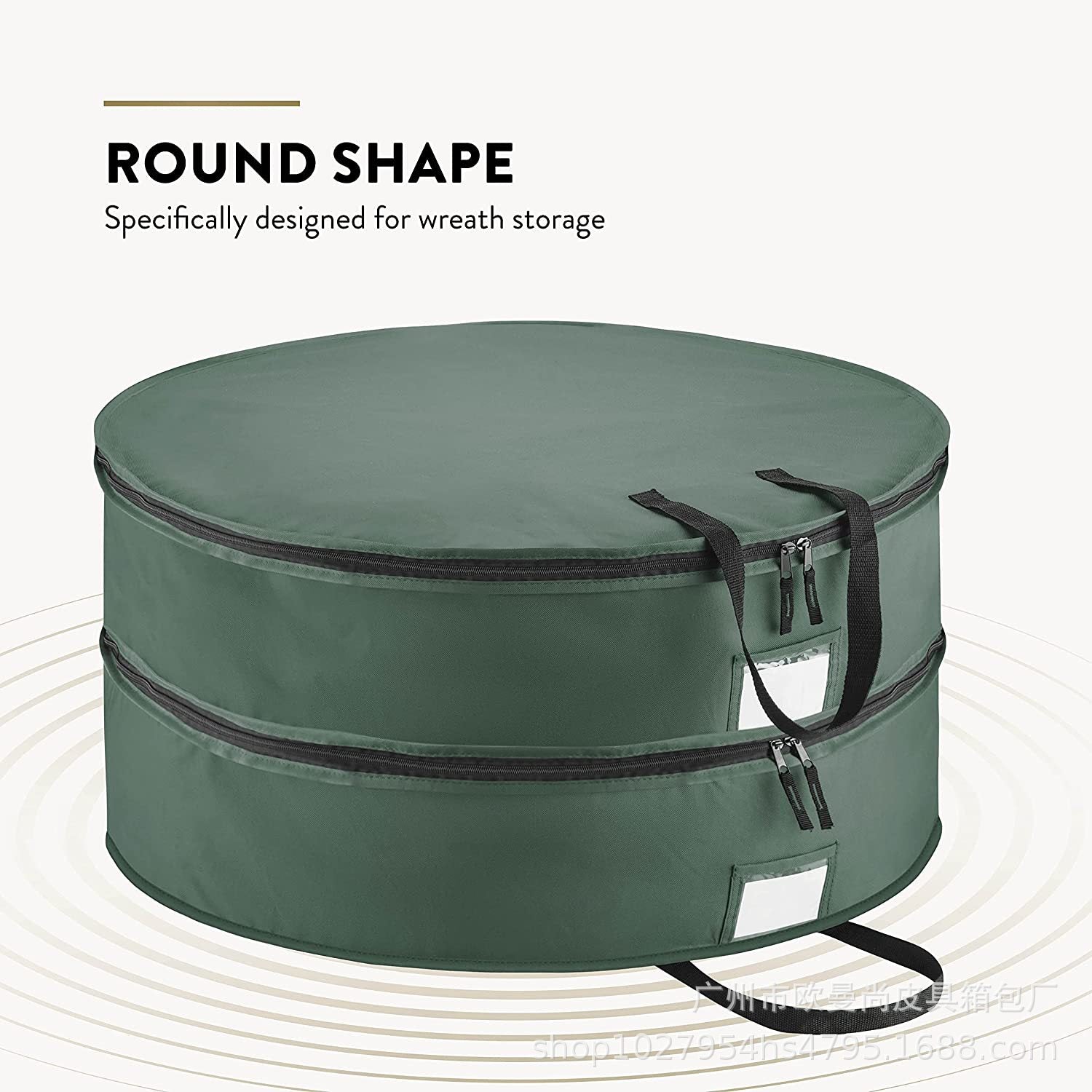 Foreign Trade Direct Supply Double Premium Christmas Wreath Storage Bag Compartment Organizer Christmas Wreath Jewelry Storage Bag