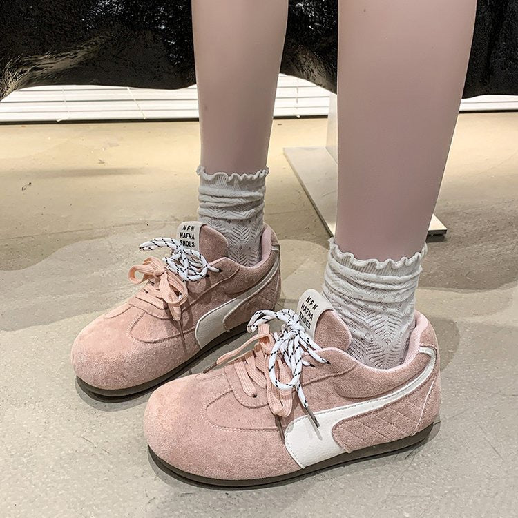 Ins Korean Style New Forrest Gump Shoes Women's 2025 Spring Sports Running Casual Shoes For Students Thick Sole German Training Shoes