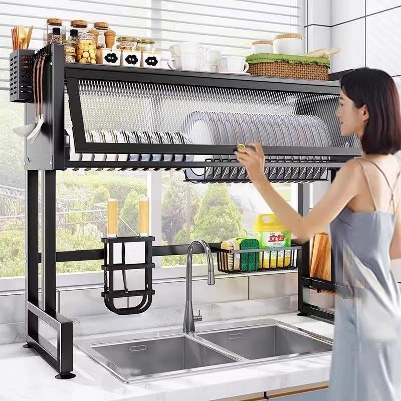 Kitchen Sink Storage Rack Countertop Dish Storage Rack Multi-functional Dish Rack Sink Dish Rack Draining Rack