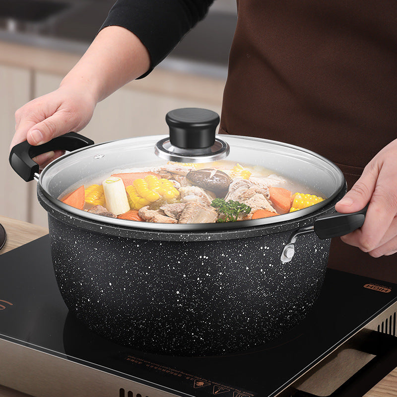 New Maifan Stone Non-Stick Pot Household Stew Soup Pot Hot Pot Gas Induction Cooker Universal Soup Pot Stew Porridge Pot