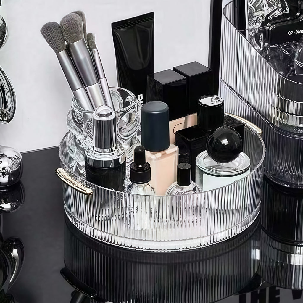 Cross-border Daifa Cosmetics Storage Box Rotating Storage Shelf Kitchen Spice Rack Desktop Turntable Bathroom Storage Box