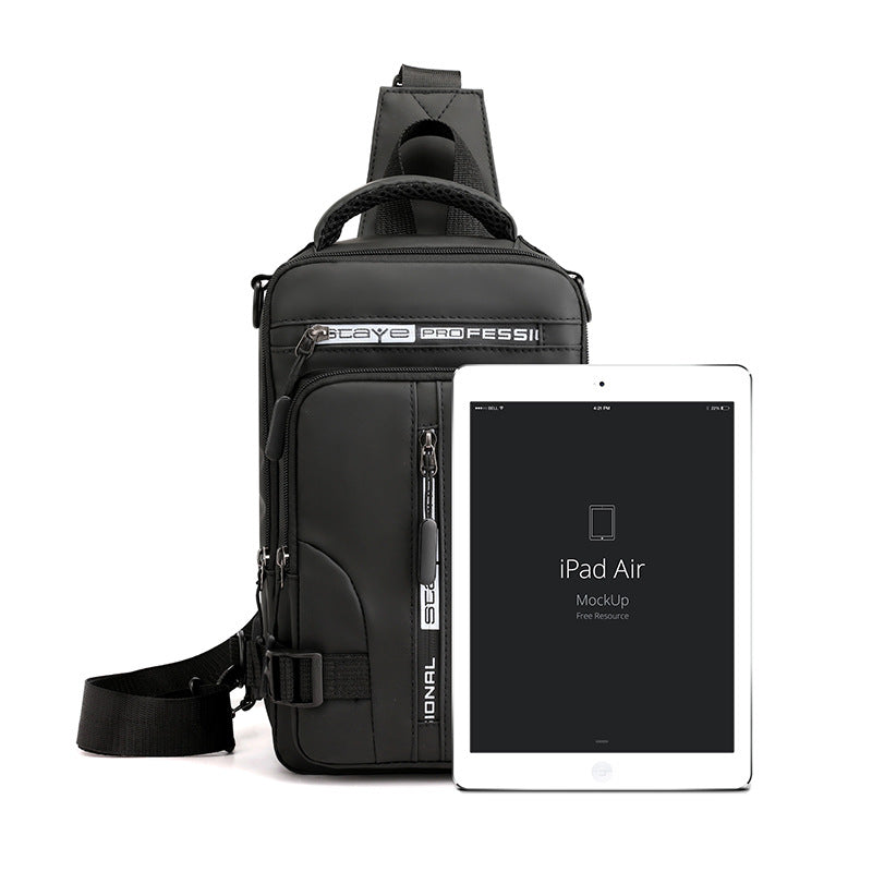New Men's Multi-functional Chest Bag Fashion Casual Shoulder Messenger Bag Waterproof Space Cloth Small Backpack