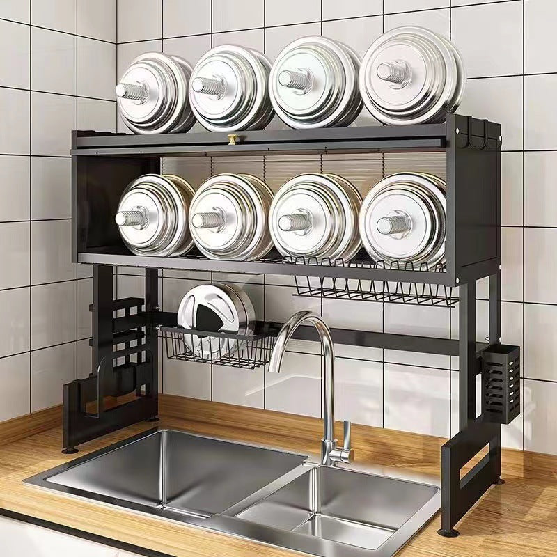 Kitchen Sink Storage Rack Countertop Dish Storage Rack Multi-functional Dish Rack Sink Dish Rack Draining Rack