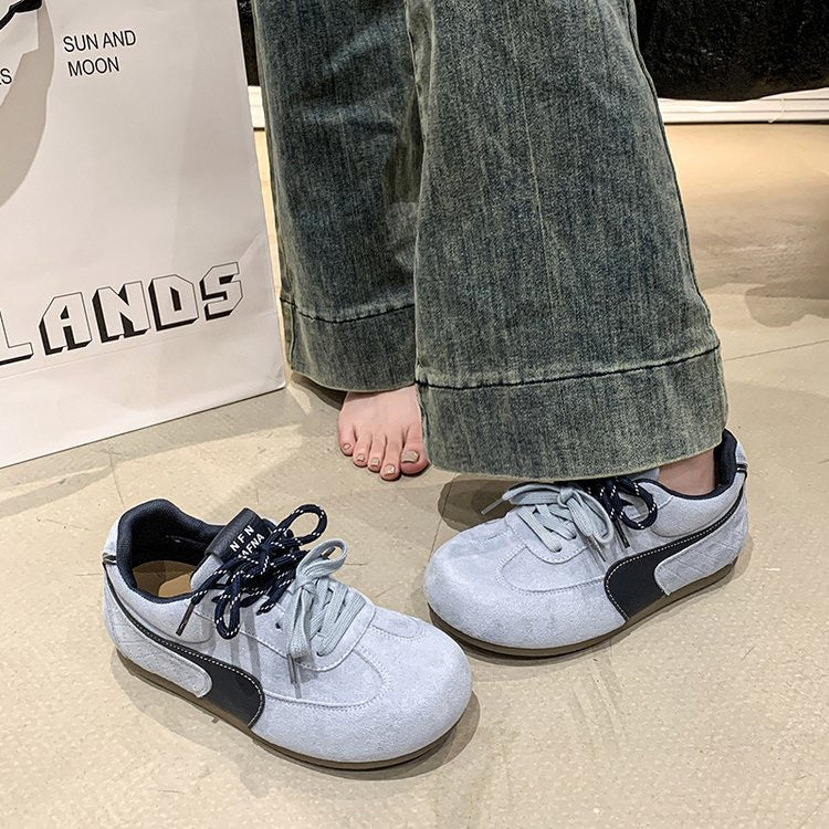 Ins Korean Style New Forrest Gump Shoes Women's 2025 Spring Sports Running Casual Shoes For Students Thick Sole German Training Shoes