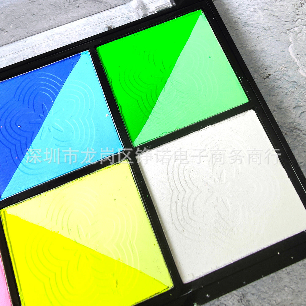 Double Color Matte Color Palette Quick-drying Water-soluble Body Paint Halloween Facial Makeup