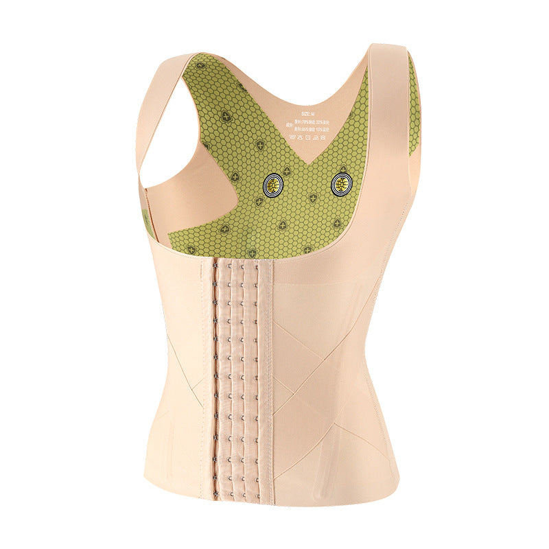 Kakka's Belly Tinting Waist Shaping Clothes Women's Tightening Upper Body Correction Camel Vest Powerful Shaping Postpartum Puddle
