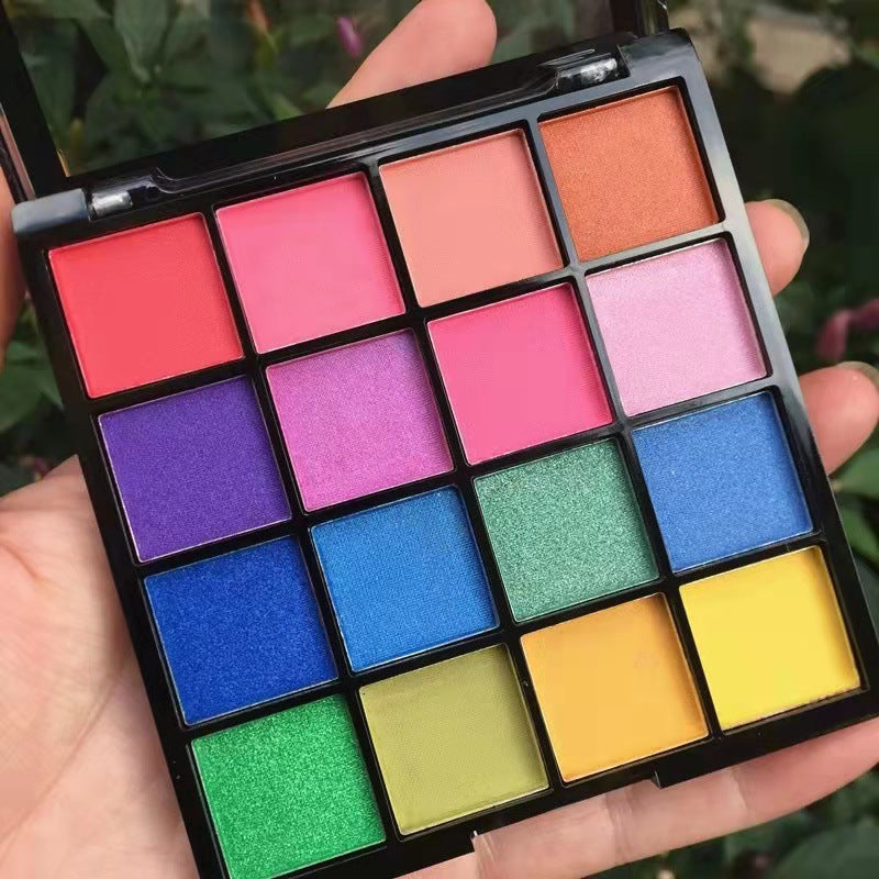 Stage Makeup Eye Shadow 16 Color Eye Shadow Plate Festival Activity Performance Children's Performance Cosmetics Eye Shadow Plate Genuine