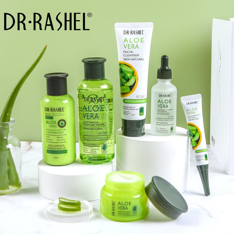 DR.RASHEL Aloe Soothing Moisturizing Facial Care Suit Facial Cleanser Essence Refreshing Nourishing Cream