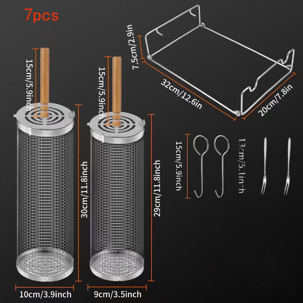 Rolling Barbecue Cage-Outdoor