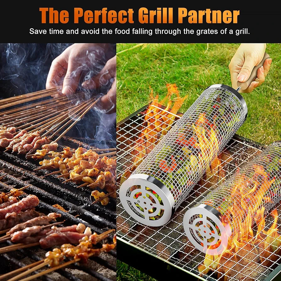 Rolling Barbecue Cage-Outdoor