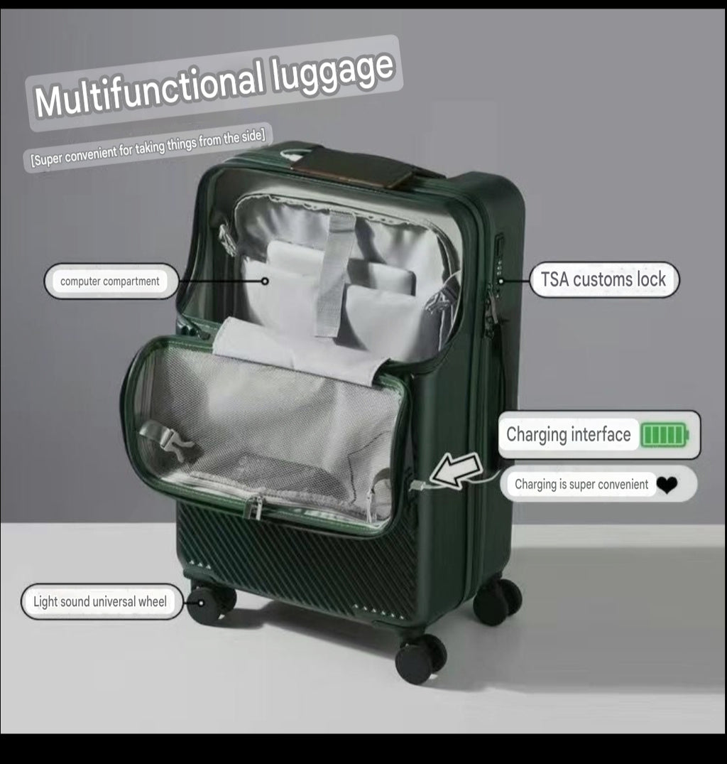 Front Opening Password Suitcase