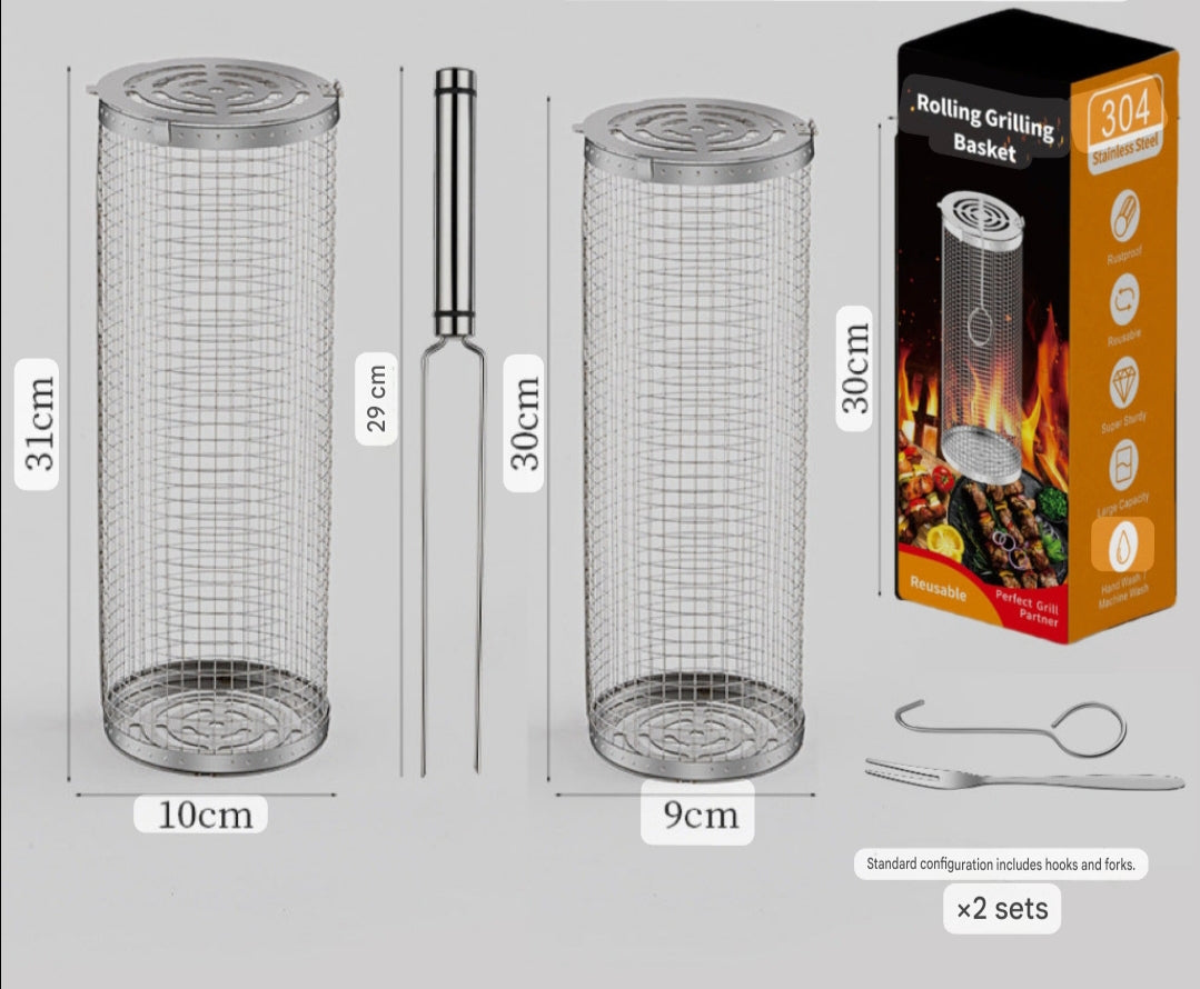 Rolling Barbecue Cage-Outdoor