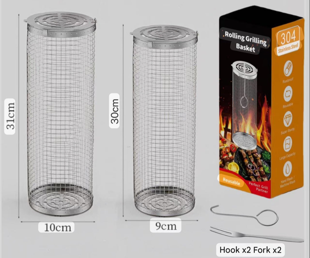 Rolling Barbecue Cage-Outdoor