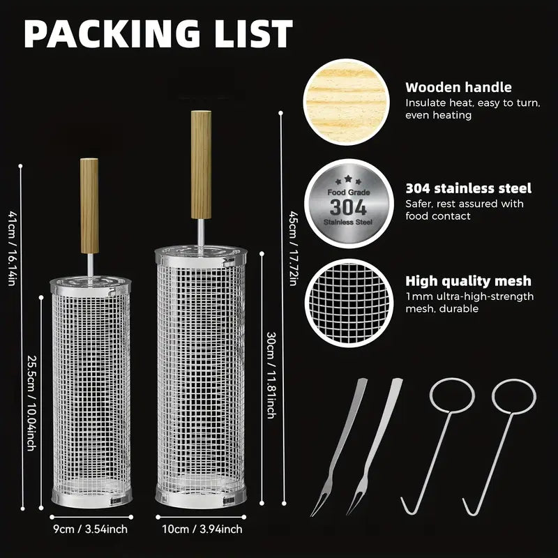 Rolling Barbecue Cage-Outdoor