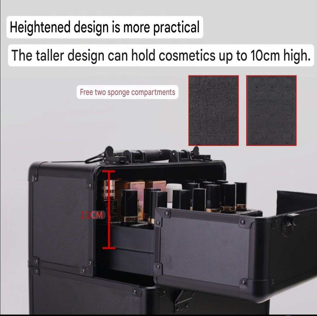 Aluminium Makeup-Trolley suitcase