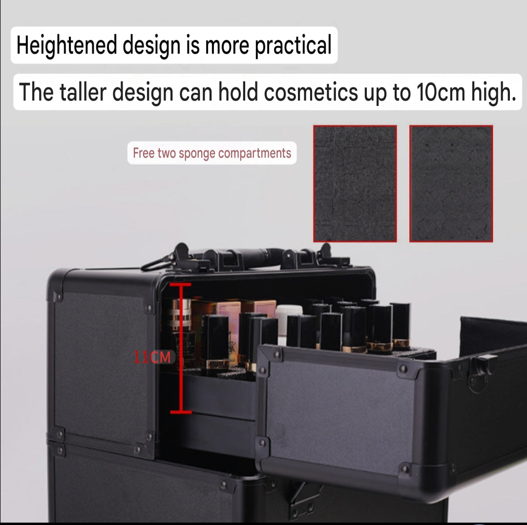 Aluminium Makeup-Trolley suitcase