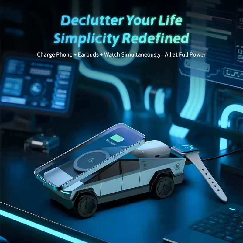 Qi2 Cybertruck Three-In-One