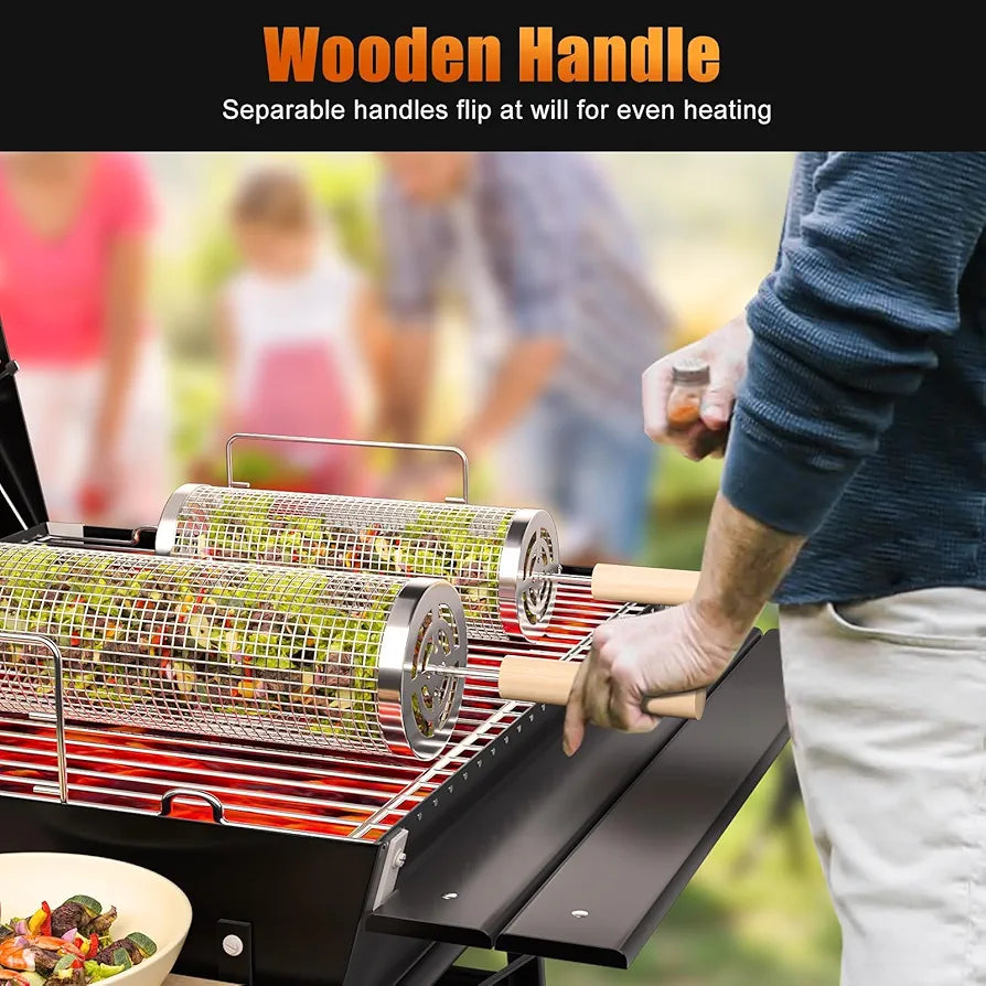Rolling Barbecue Cage-Outdoor