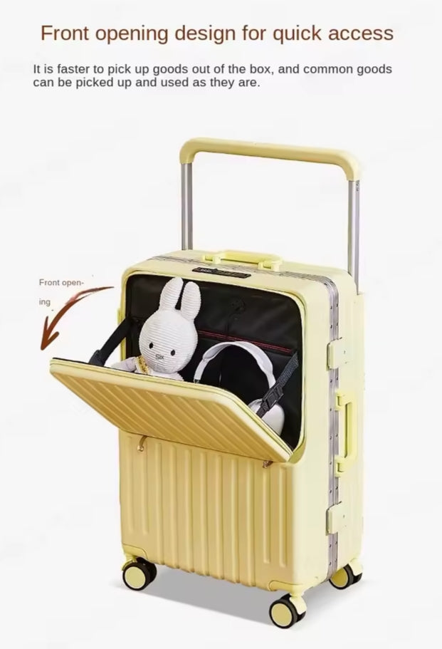 Wide Handle Front opening Luggage