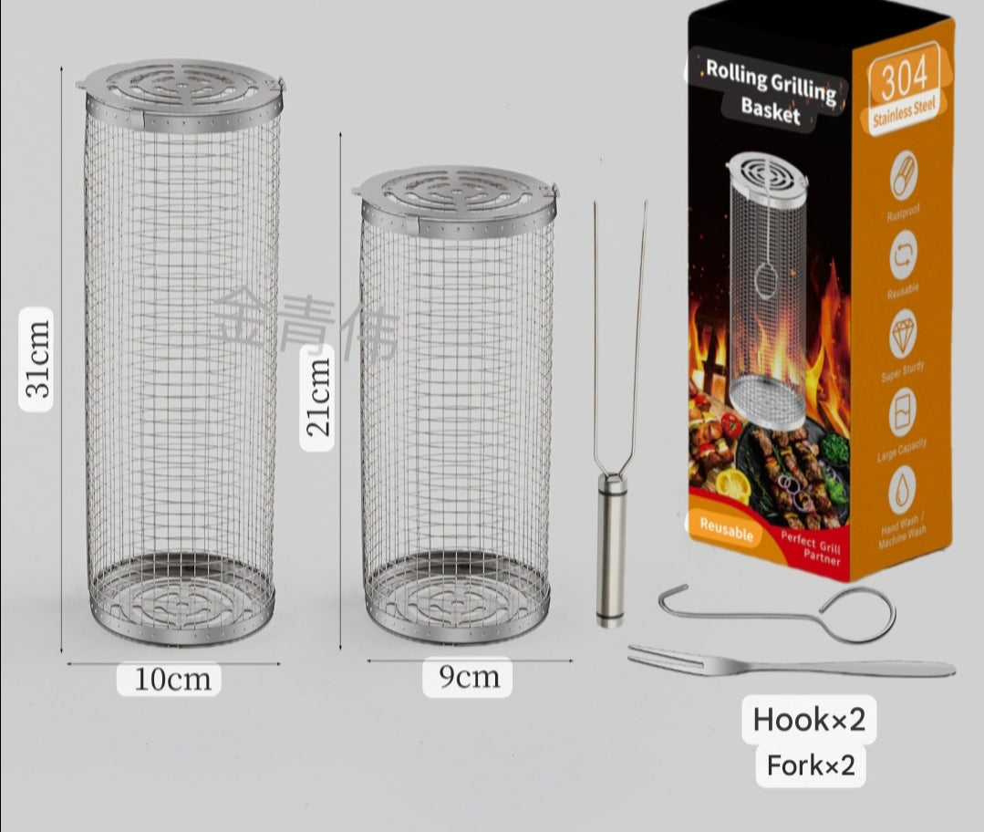 Rolling Barbecue Cage-Outdoor