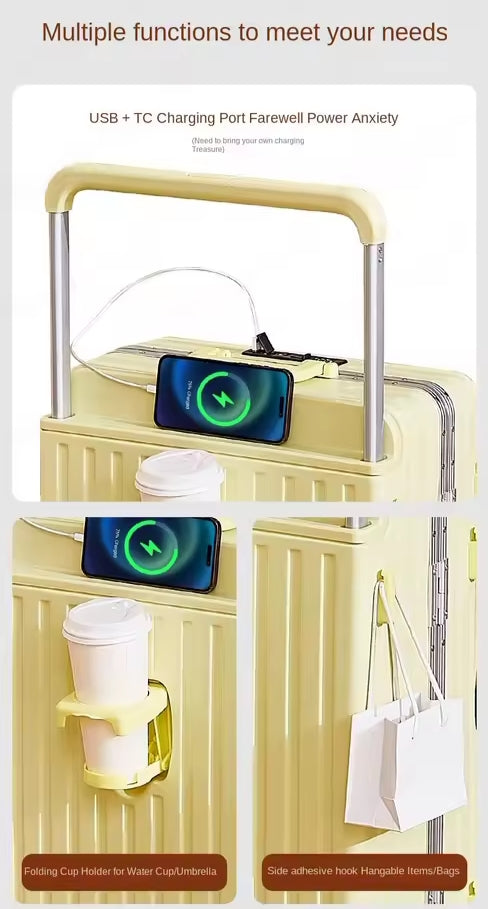 Wide Handle Front opening Luggage