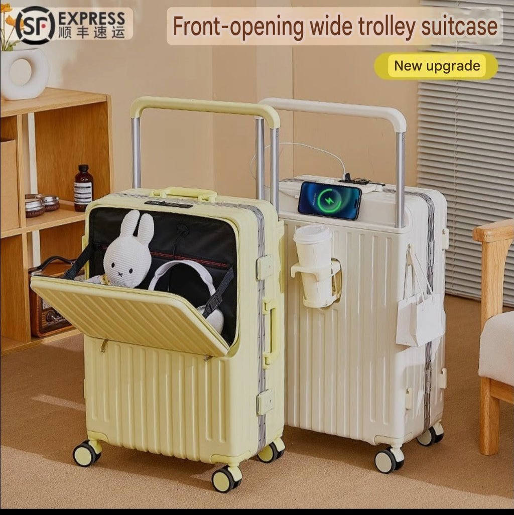 Wide Handle Front opening Luggage