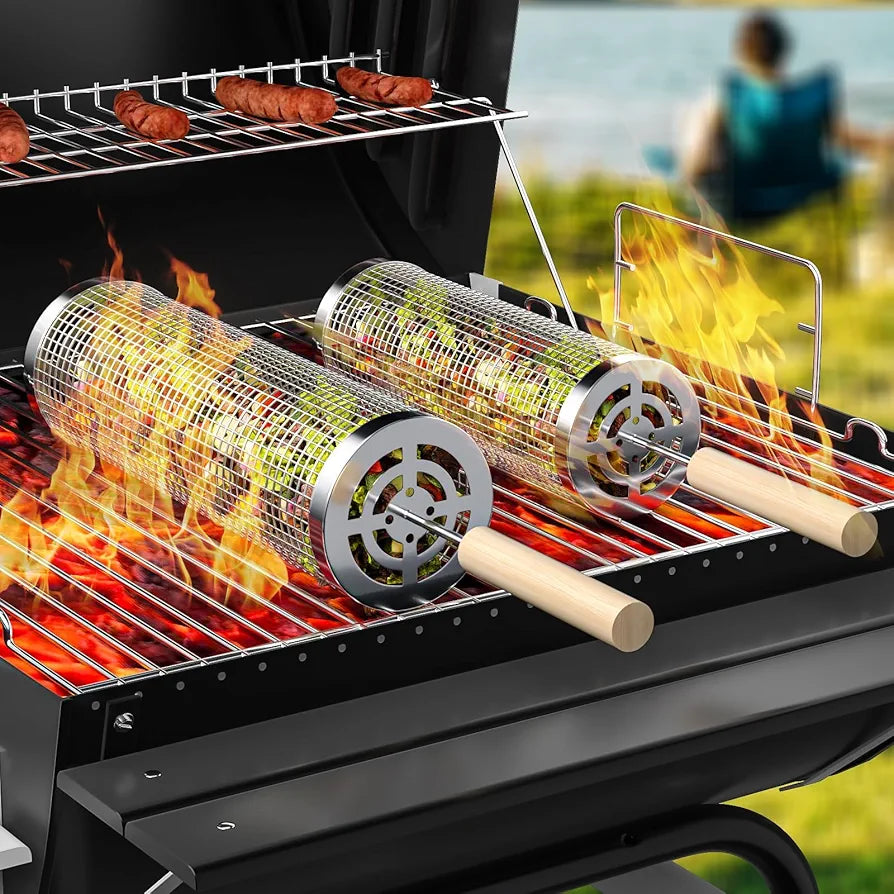 Rolling Barbecue Cage-Outdoor