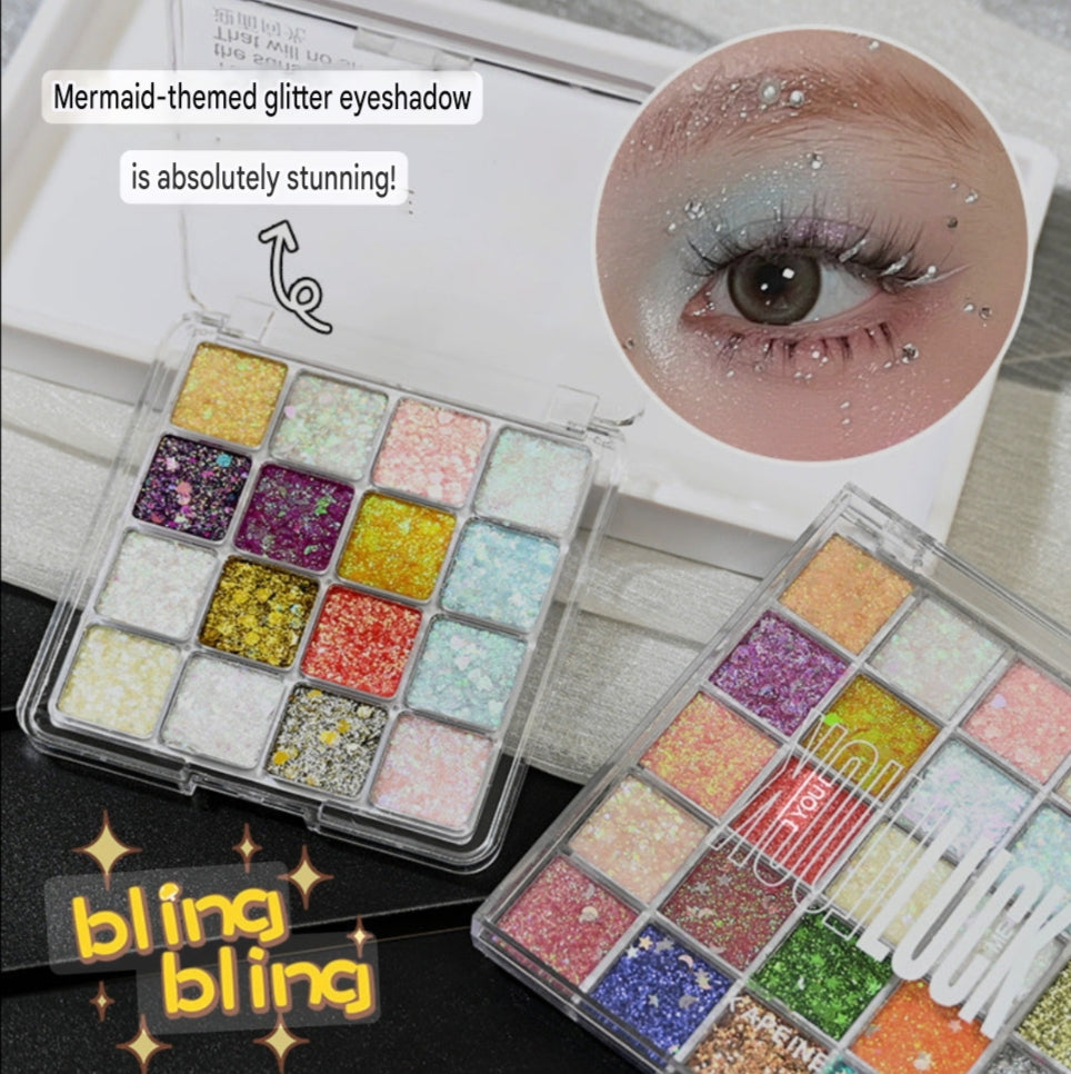 Mermaid Multicolor Sequins Eye Shadow
