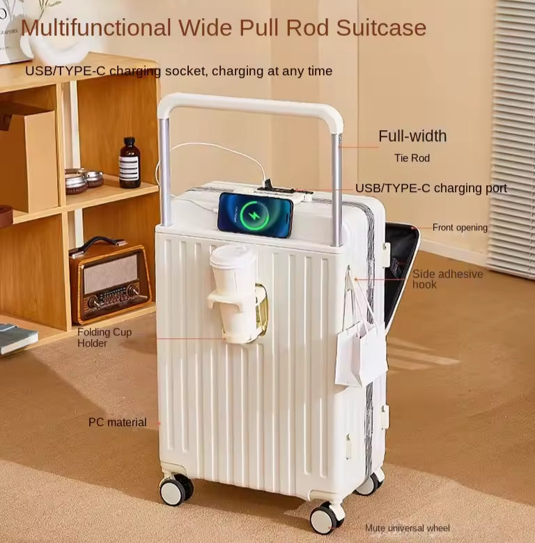 Wide Handle Front opening Luggage