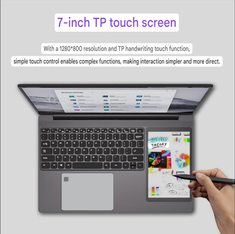 BSLay N100 & N95 Dual Screen Laptop(15.6inch + 7inch Touch Screen)