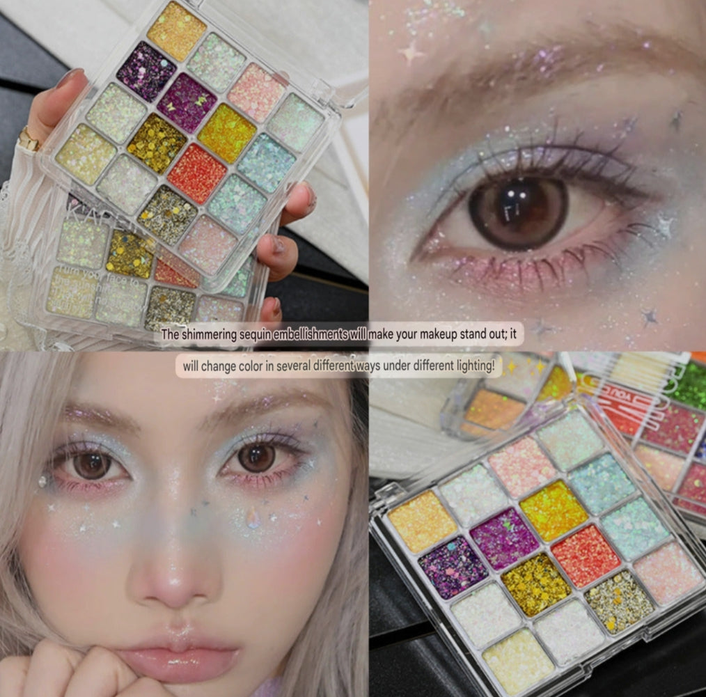 Mermaid Multicolor Sequins Eye Shadow