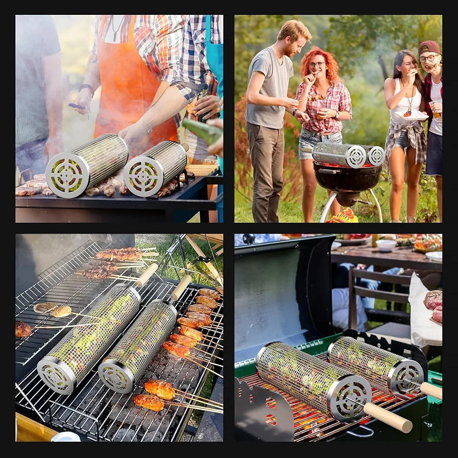 Rolling Barbecue Cage-Outdoor